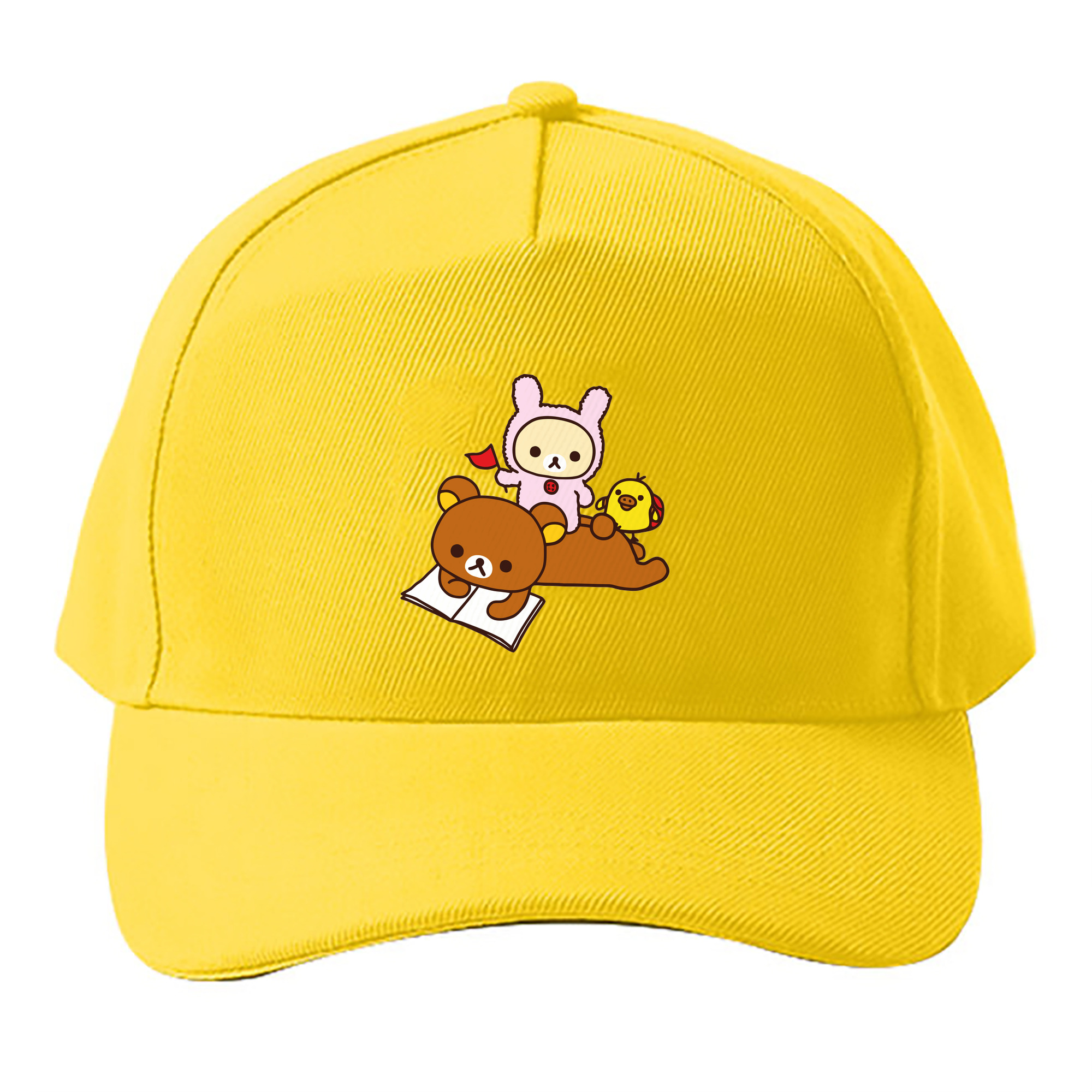 （画像用） リラックマ リラックマ キイロイトリ Rilakkuma Korilakkuma Kiiroitori ベースボールキャップ 綿100％ 男女兼用 帽子 スポーツ